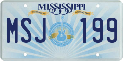 MS license plate MSJ199
