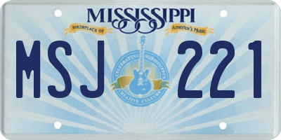 MS license plate MSJ221