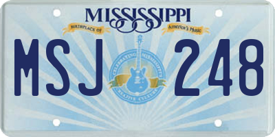 MS license plate MSJ248