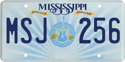 MS license plate MSJ256