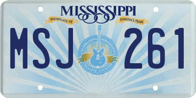 MS license plate MSJ261