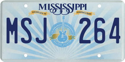 MS license plate MSJ264