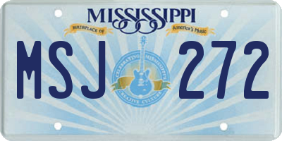 MS license plate MSJ272