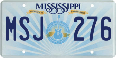 MS license plate MSJ276