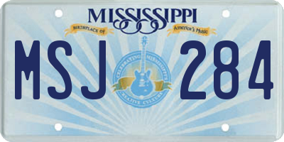 MS license plate MSJ284