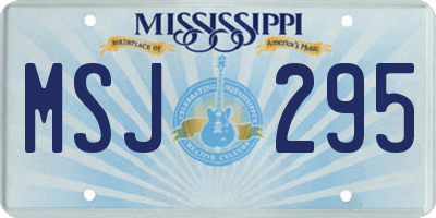 MS license plate MSJ295