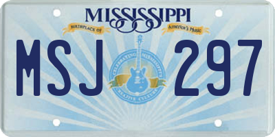MS license plate MSJ297