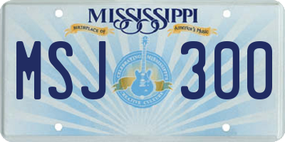 MS license plate MSJ300