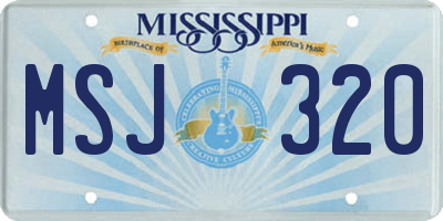 MS license plate MSJ320