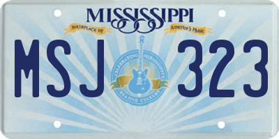 MS license plate MSJ323