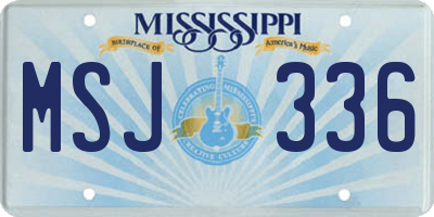 MS license plate MSJ336