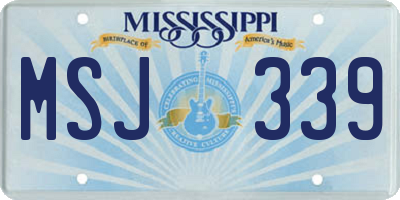 MS license plate MSJ339