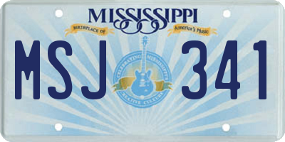 MS license plate MSJ341
