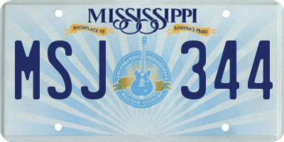 MS license plate MSJ344