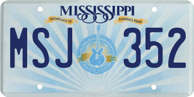 MS license plate MSJ352