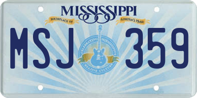 MS license plate MSJ359