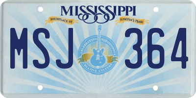 MS license plate MSJ364