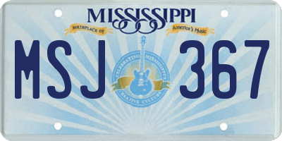 MS license plate MSJ367