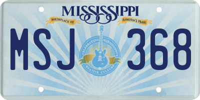 MS license plate MSJ368