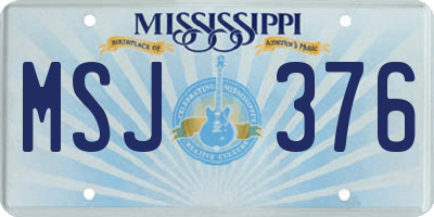 MS license plate MSJ376