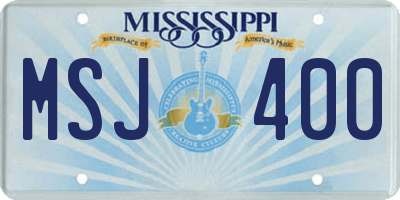 MS license plate MSJ400