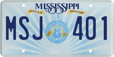 MS license plate MSJ401