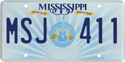 MS license plate MSJ411