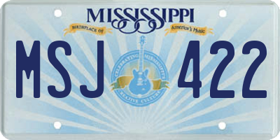 MS license plate MSJ422