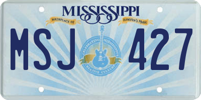 MS license plate MSJ427
