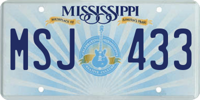 MS license plate MSJ433