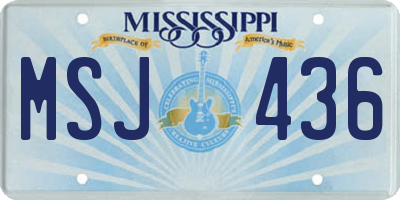 MS license plate MSJ436