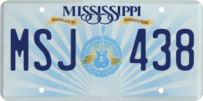 MS license plate MSJ438