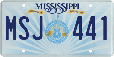 MS license plate MSJ441