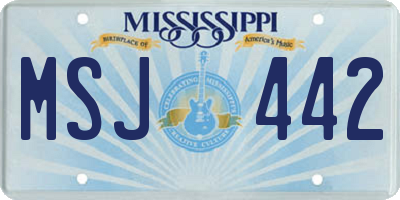 MS license plate MSJ442