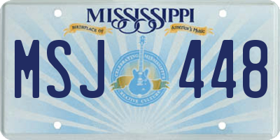 MS license plate MSJ448