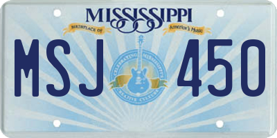MS license plate MSJ450