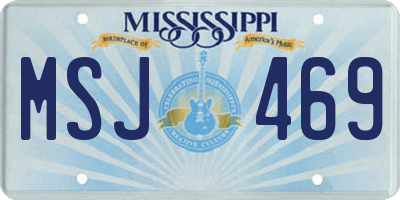 MS license plate MSJ469