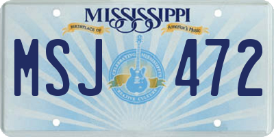 MS license plate MSJ472