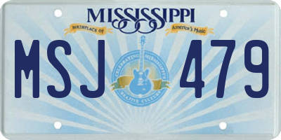 MS license plate MSJ479