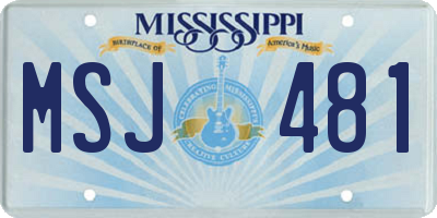 MS license plate MSJ481