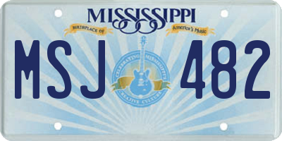 MS license plate MSJ482