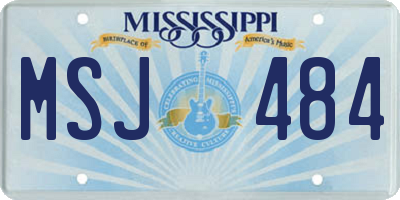 MS license plate MSJ484