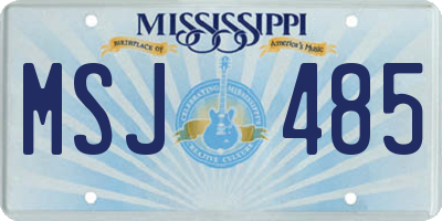 MS license plate MSJ485