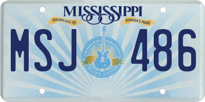 MS license plate MSJ486