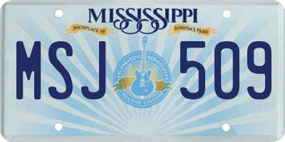 MS license plate MSJ509