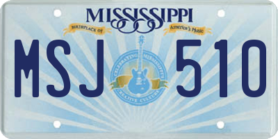 MS license plate MSJ510