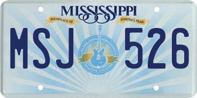 MS license plate MSJ526