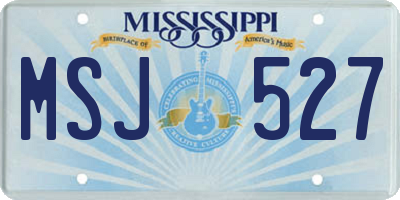 MS license plate MSJ527