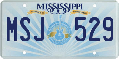 MS license plate MSJ529