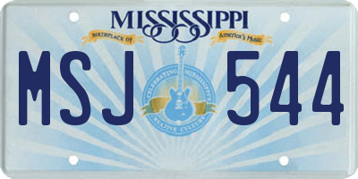 MS license plate MSJ544